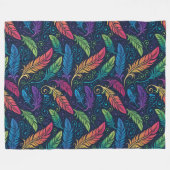 Psychedelic Vortex Leaves Fleece Blanket (Voorkant (Horizontaal))