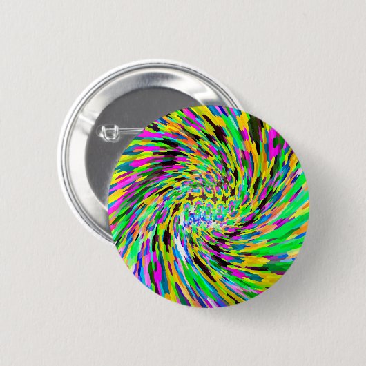 Psychedelic vortex ronde button 5,7 cm (Voorkant /achterkant)