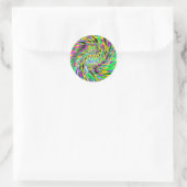 Psychedelic vortex ronde sticker (Tas)