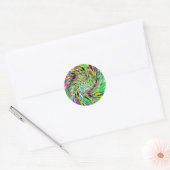 Psychedelic vortex ronde sticker (Envelop)