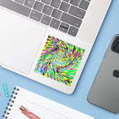 Psychedelic vortex sticker (Laptop met iPhone)