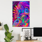 Psychedelic Wall Art Posters zijn Groovy Man! (Thuiskantoor)