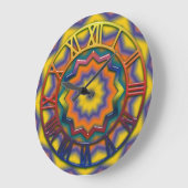 Psychedelic Wall CLock Grote Klok (Hoek)