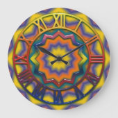 Psychedelic Wall CLock Grote Klok (Voorkant)