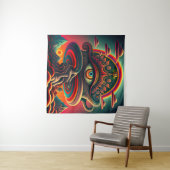 Psychedelic Wall Tapestry Wandkleed (In Situ (horizontaal))