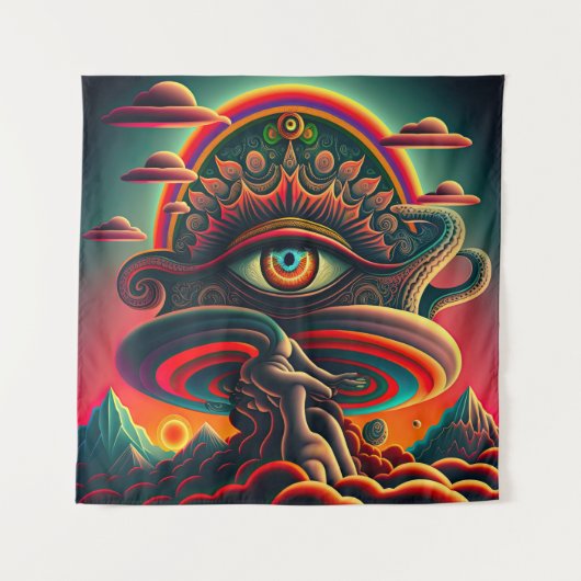 Psychedelic Wall Tapestry Wandkleed (Voorkant)