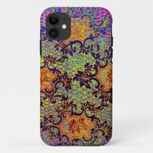  Psychedelic Wallpaper Floral Pattern iPhone 11 Hoesje