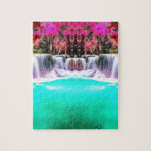 Psychedelic Waterfall Legpuzzel (Verticaal)