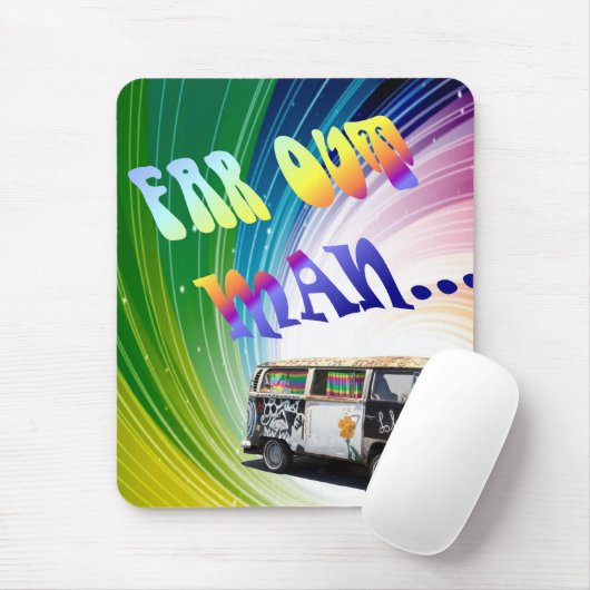 Psychedelic Wave Mousepad Muismat (Met muis)
