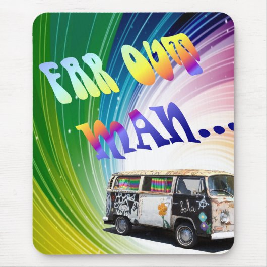 Psychedelic Wave Mousepad Muismat (Voorkant)