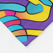 Psychedelic Waves Fleece Deken (Hoek)