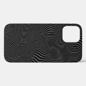Psychedelic Wavy: zwarte witte achtergrond Case-Mate iPhone Case (Achterkant (horizontaal))