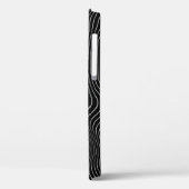 Psychedelic Wavy: zwarte witte achtergrond Case-Mate iPhone Case (Achterkant / Links)