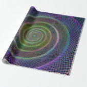Psychedelic Webbed Spiral Cadeaupapier (Uitgerold)