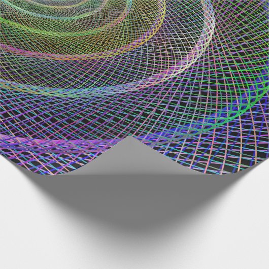 Psychedelic Webbed Spiral Cadeaupapier (Hoek)