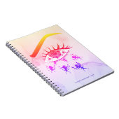 Psychedelic Weird Trippy Hippie Horror Notitieboek (Rechterzijde)