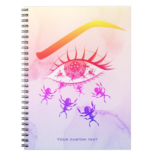 Psychedelic Weird Trippy Hippie Horror Notitieboek (Voorkant)
