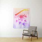 Psychedelic Weird Trippy Hippie Horror Wandkleed (In situ)