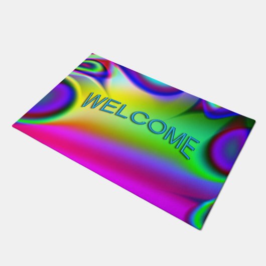 Psychedelic Welkom Deurmat (Schuin)