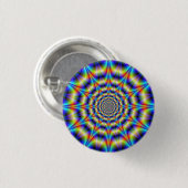 Psychedelic Wheel Pinback Button (Voorkant /achterkant)
