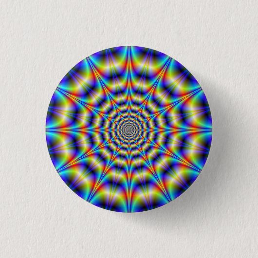 Psychedelic Wheel Pinback Button (Voorkant)