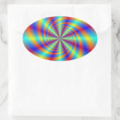 Psychedelic Whirl Oval Sticker (Tas)