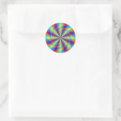 Psychedelic Whirl Round Sticker (Tas)
