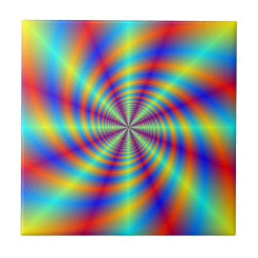 Psychedelic Whirl tegel Tegeltje (Voorkant)