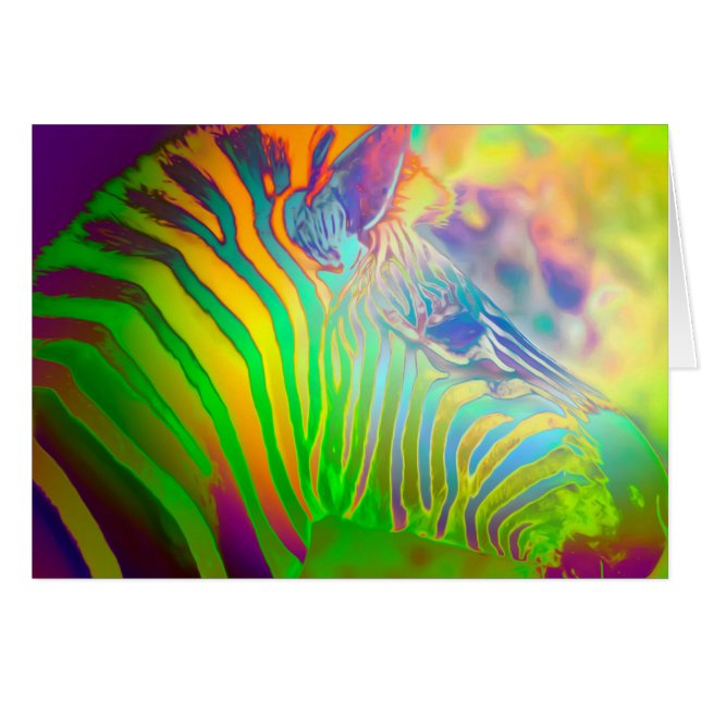 Psychedelic Wild Life Zebra (Voorkant Horizontaal)