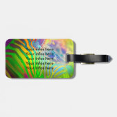 Psychedelic Wild Life Zebra Bagagelabel (Achterkant horizontaal)