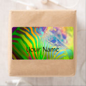 Psychedelic Wild Life Zebra + jouw tekst Etiket (Insitu)