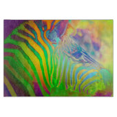 Psychedelic Wild Life Zebra Snijplank (Voorkant)