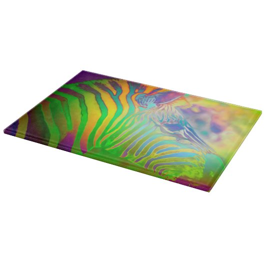 Psychedelic Wild Life Zebra Snijplank (Hoek)