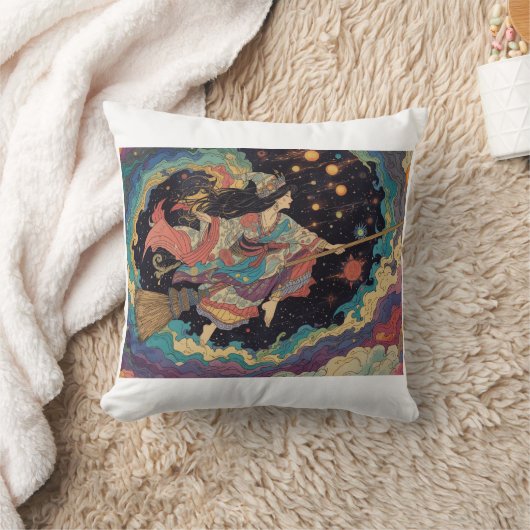 Psychedelic witch cushion kussen (Deken)