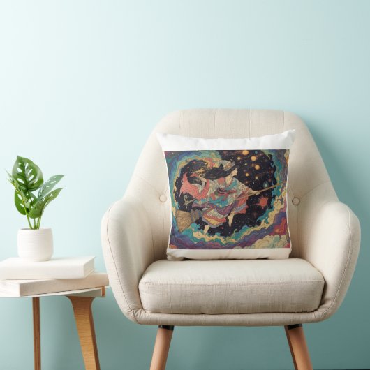 Psychedelic witch cushion kussen (Stoel)