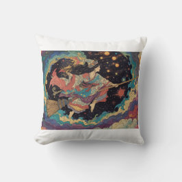 Psychedelic witch cushion kussen