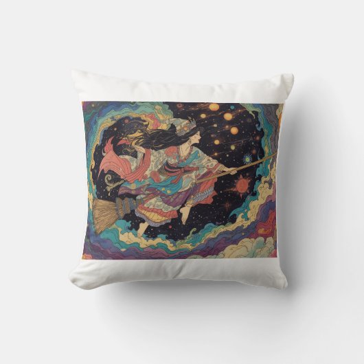 Psychedelic witch cushion kussen (Voorkant)