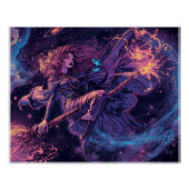 Psychedelic witch glossy poster (Voorkant)