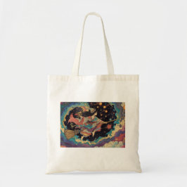 Psychedelic witch totebag tote bag