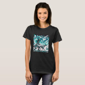 Psychedelic Wizard Walking Whippet Lurcher Greyhou T-shirt (Voorkant volledig)