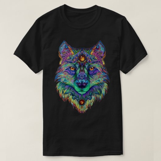 Psychedelic Wolf Classic T-Shirt (Design voorkant)