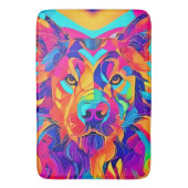 Psychedelic Wolf Majesty Badmat (Voorkant Verticaal)