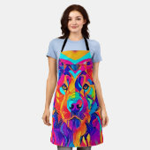 Psychedelic Wolf Majesty Schort (Gedragen)