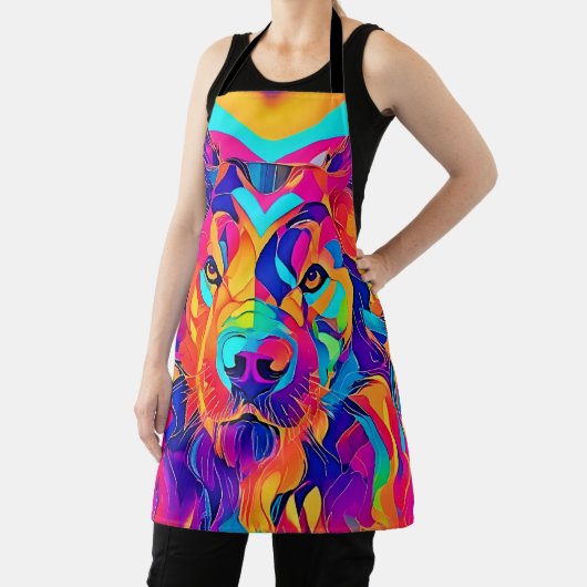 Psychedelic Wolf Majesty Schort (Insitu)