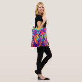 Psychedelic Wolf Majesty Tote Bag (Op model)