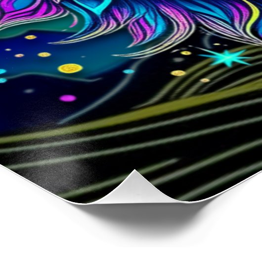 Psychedelic Wolf Perfect Poster (Hoek)