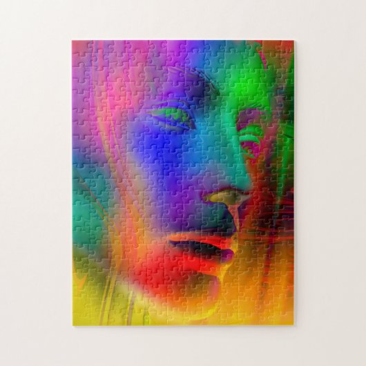 Psychedelic Woman Face Legpuzzel (Verticaal)