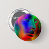 Psychedelic Woman Face Ronde Button 5,7 Cm (Voorkant /achterkant)