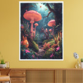 psychedelic woodland canvas print (Insitu (Woonkamer))