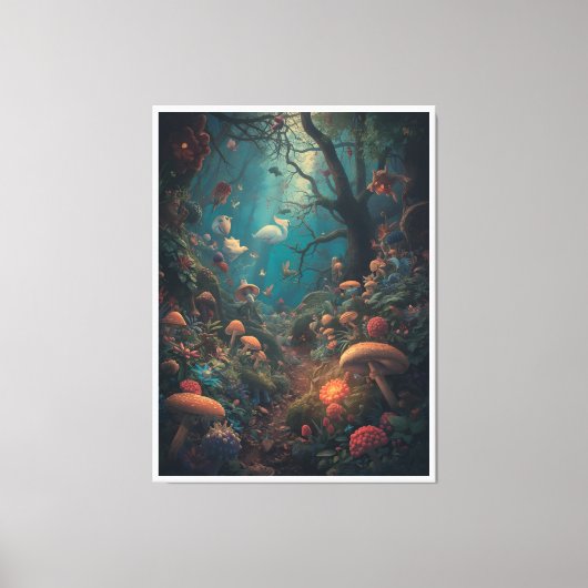 Psychedelic woodland canvas print (Voorkant)